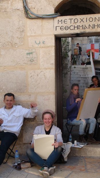 На площади Храма Гроба Господня в старом Иерусалиме 