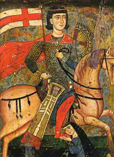 Синайская икона сер. XIII в. Св. Сергий