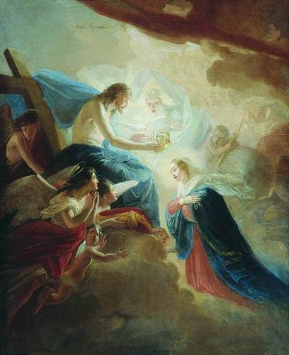 Венчание Пресвятой Богородицы. Сорокин Евграф Семенович. 1843 г. 