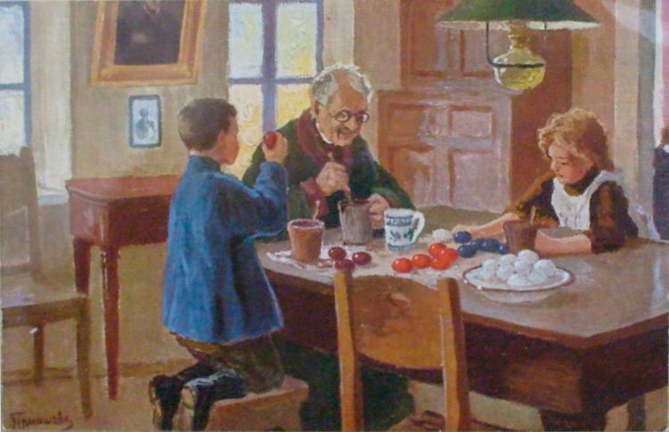 Приготовление к Пасхе. М.М. Гермашев Приготовление к Пасхе. М.М. Гермашев