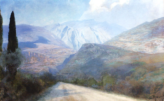 Дорога в Дельфы В.Д. Поленов. 1911 г.