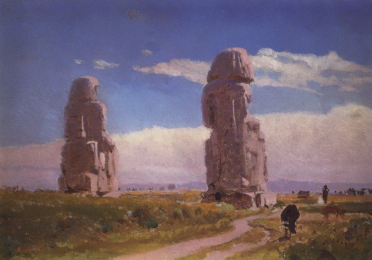 Колоссы Мемнона (Статуя Аменхотепа III). В. Д. Поленов