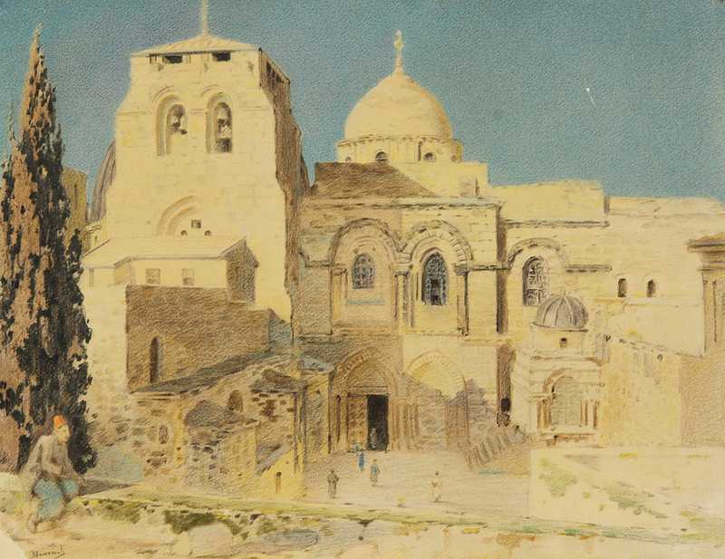В.Д. Поленов. Вид Храма Гроба Господня в Иерусалиме В.Д. Поленов. Вид Храма Гроба Господня в Иерусалиме