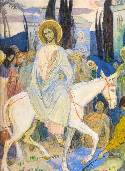 Вход Господень в Иерусалим. Михаил Васильевич Нестеров. 1900 Вход Господень в Иерусалим. Михаил Васильевич Нестеров. 1900