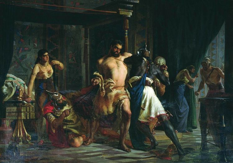 Самсон и Далила. А.Д. Кившенко. 1876 Самсон и Далила. А.Д. Кившенко. 1876